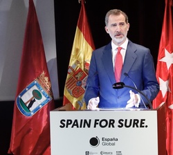Su Majestad el Rey durante su intervención